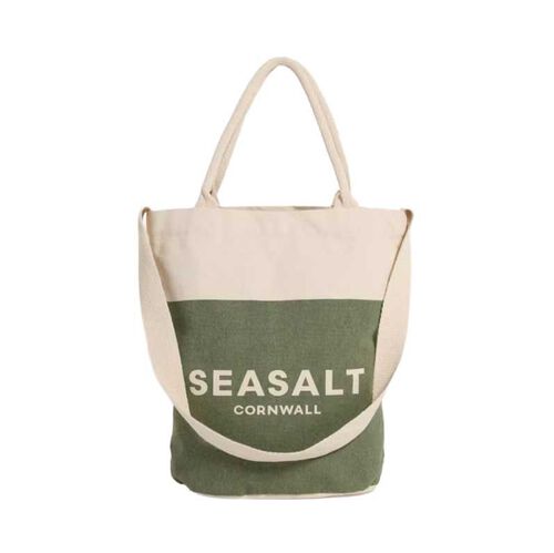 Seasalt Cornwall Canvas Tote Bag - Half Logo Cypress